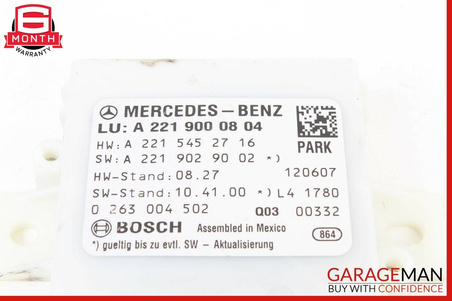 10-13 Mercedes W221 S550 S63 AMG Rear Parking Parktronic Control Module Q03 OEM