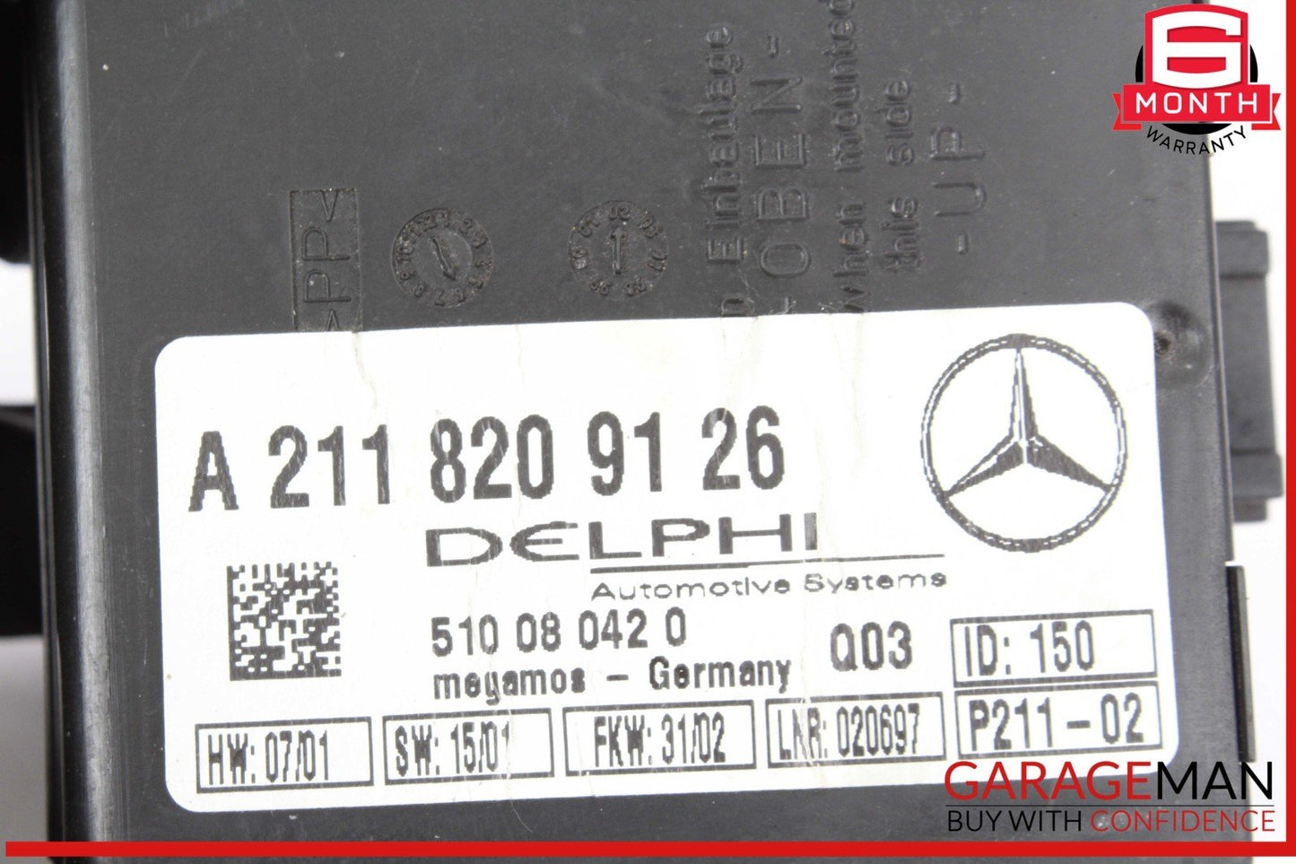00-12 Mercedes R230 SL500 C230 S430 E320 Anti Theft Alarm Module 2118209126 OEM
