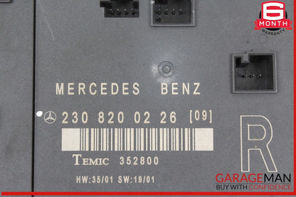03-12 Mercedes R230 SL500 SL55 SL600 Front Right Side Door Control Module OEM