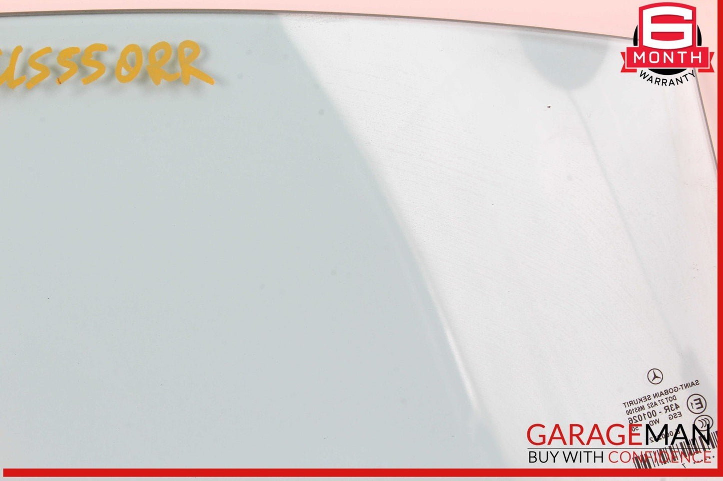 06-11 Mercedes W219 CLS550 CLS500 Rear Right Passenger Side Door Window Glass