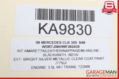 03-09 Mercedes W209 CLK350 Rear Right / Left Door Window Regulator Switch Button
