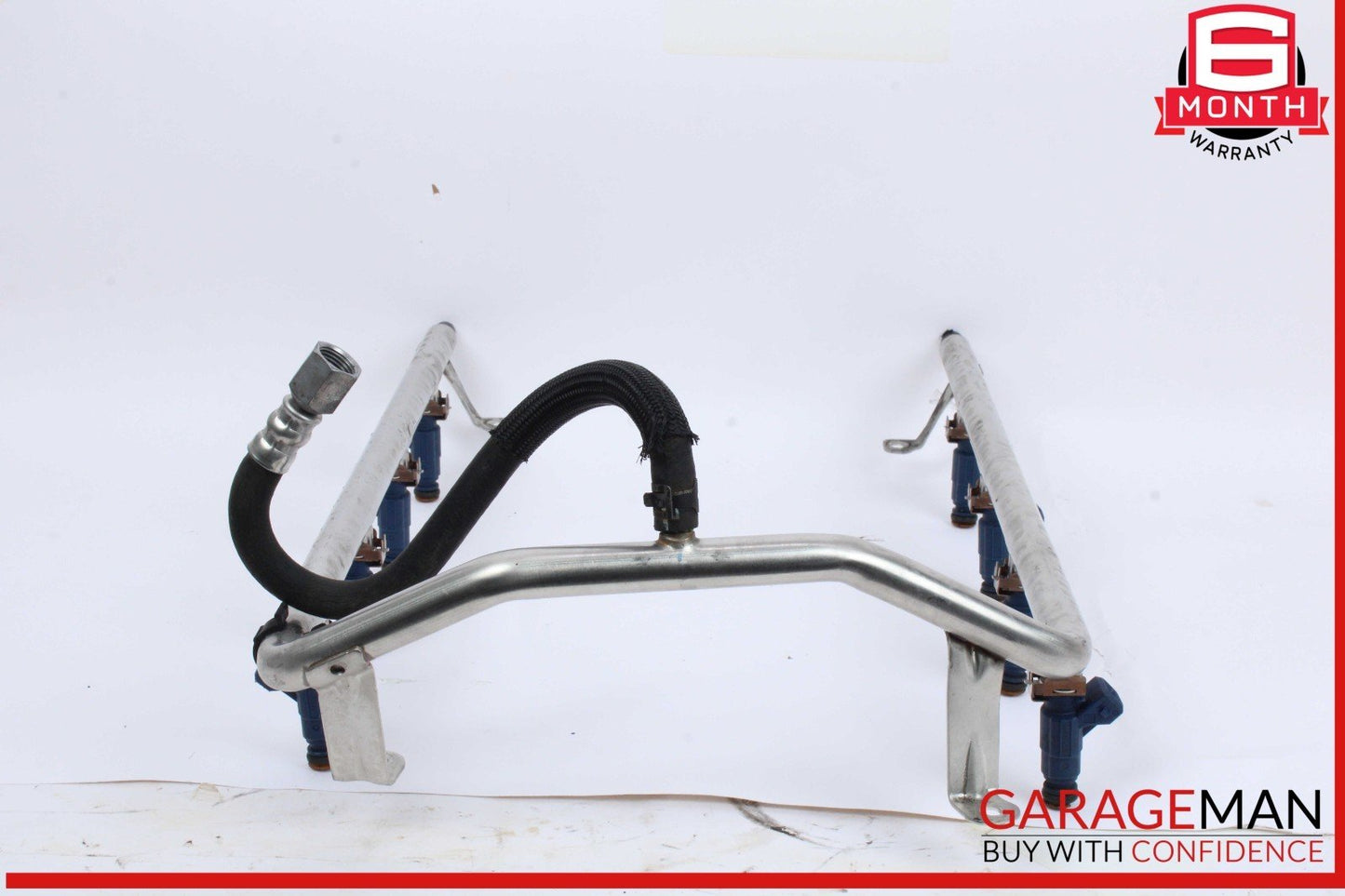 03-06 Porsche Cayenne S 955 4.5L V8 Fuel Injector Line Rail w/ Injectors OEM