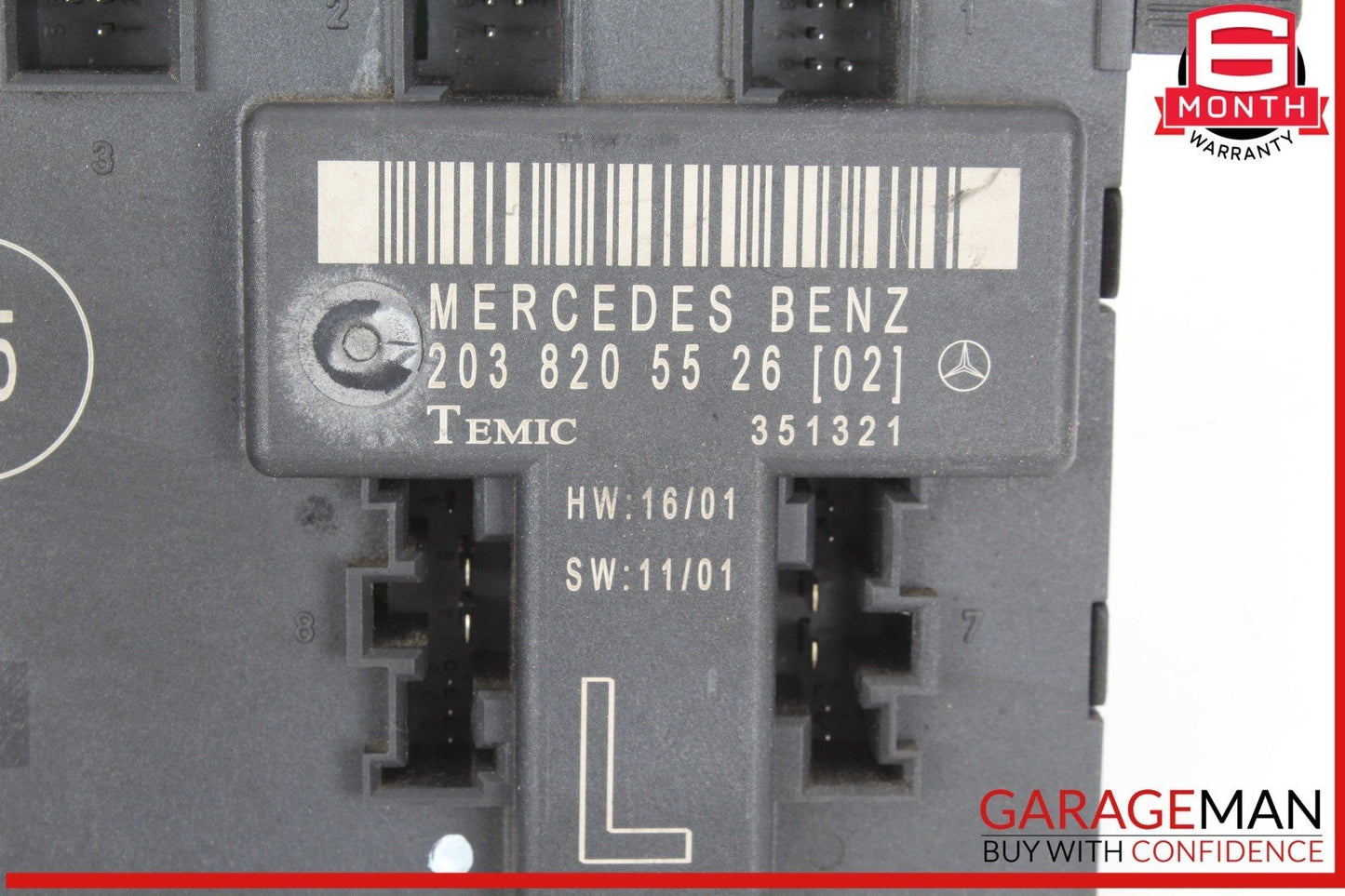 01-07 Mercedes W203 C32 AMG Front Left Side Door Control Module 2038201585