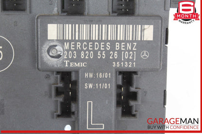 01-07 Mercedes W203 C32 AMG Front Left Side Door Control Module 2038201585