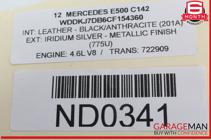 07-16 Mercedes W212 E550 E350 Rear Trunk Tailgate Release Open Handle OEM