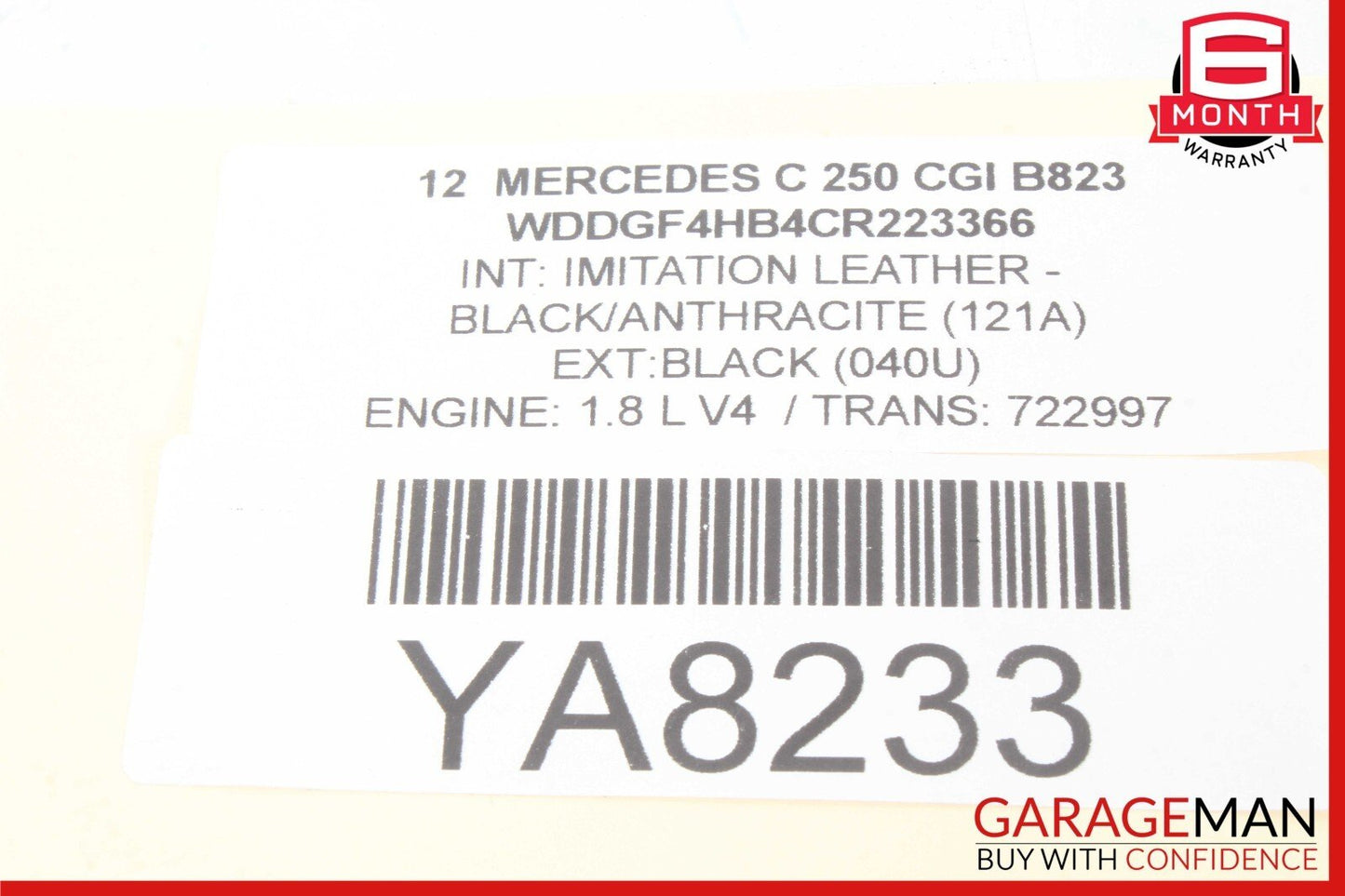 12-14 Mercedes W204 C250 C63 AMG Dash AC A/C Air Vent Grill Left Side Black OEM