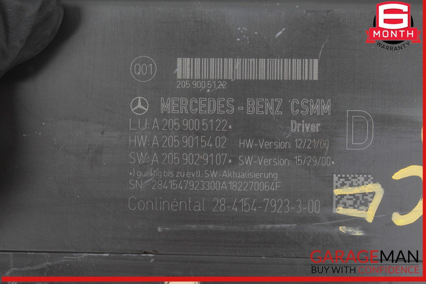 15-20 Mercedes X253 GLC350e Front Left Driver Side Seat Control Module OEM