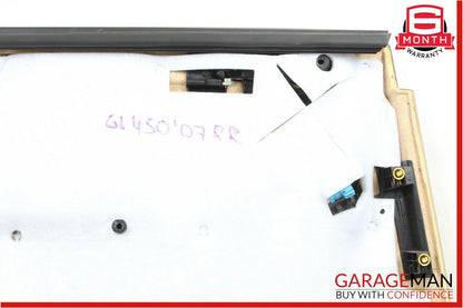 07-12 Mercedes X164 GL450 Rear Right Side Complete Interior Door Panel Brown