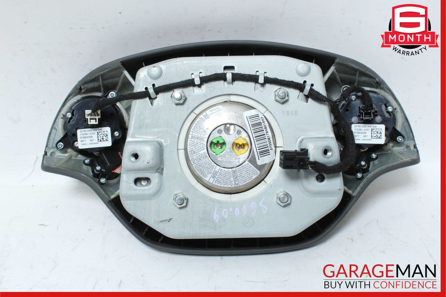 07-10 Mercedes S600 S450 CL500 CL550 Steering Wheel Airbag Air Bag Black