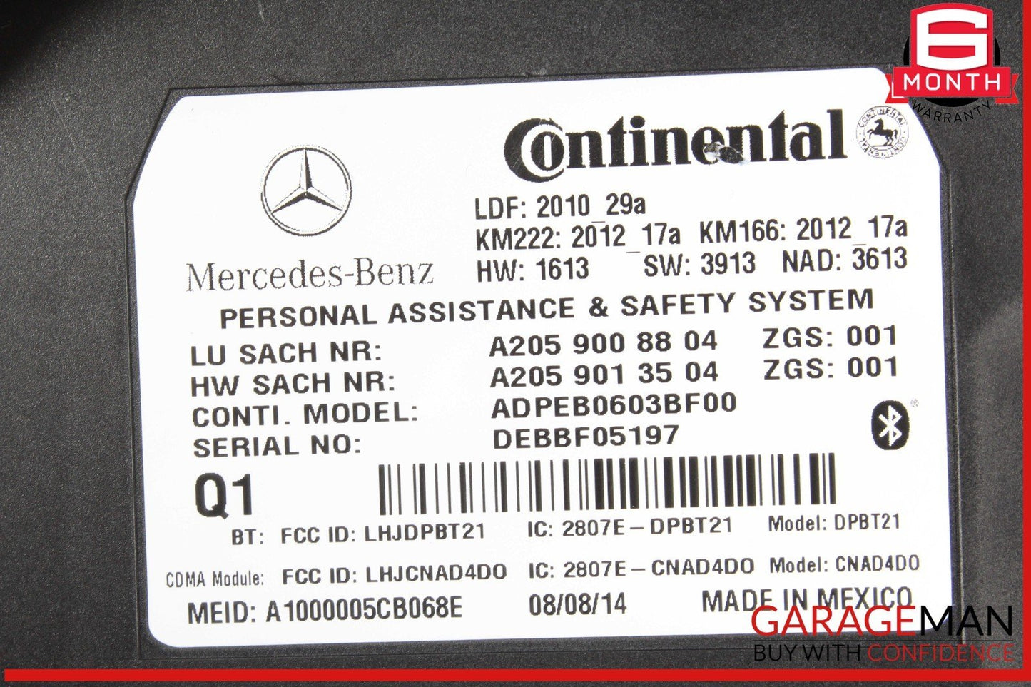 15-19 Mercedes W205 C300 Communication Voice Control Module 2059008804 OEM