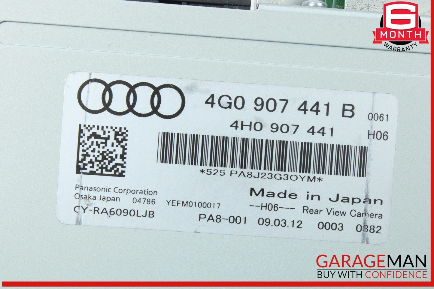 12-18 Audi A7 A6 Rear View Reverse Back Up Camera Control Module Unit 4G0907441B