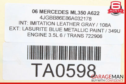07-12 Mercedes X164 GL450 ML350 ML63 AMG Front Right Passenger Seat Motor Unit