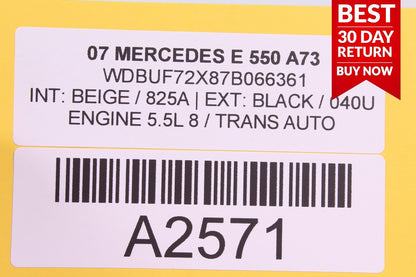 07-09 Mercedes W211 E350 E550 Front Left Driver Side Door Control Module A73 OEM