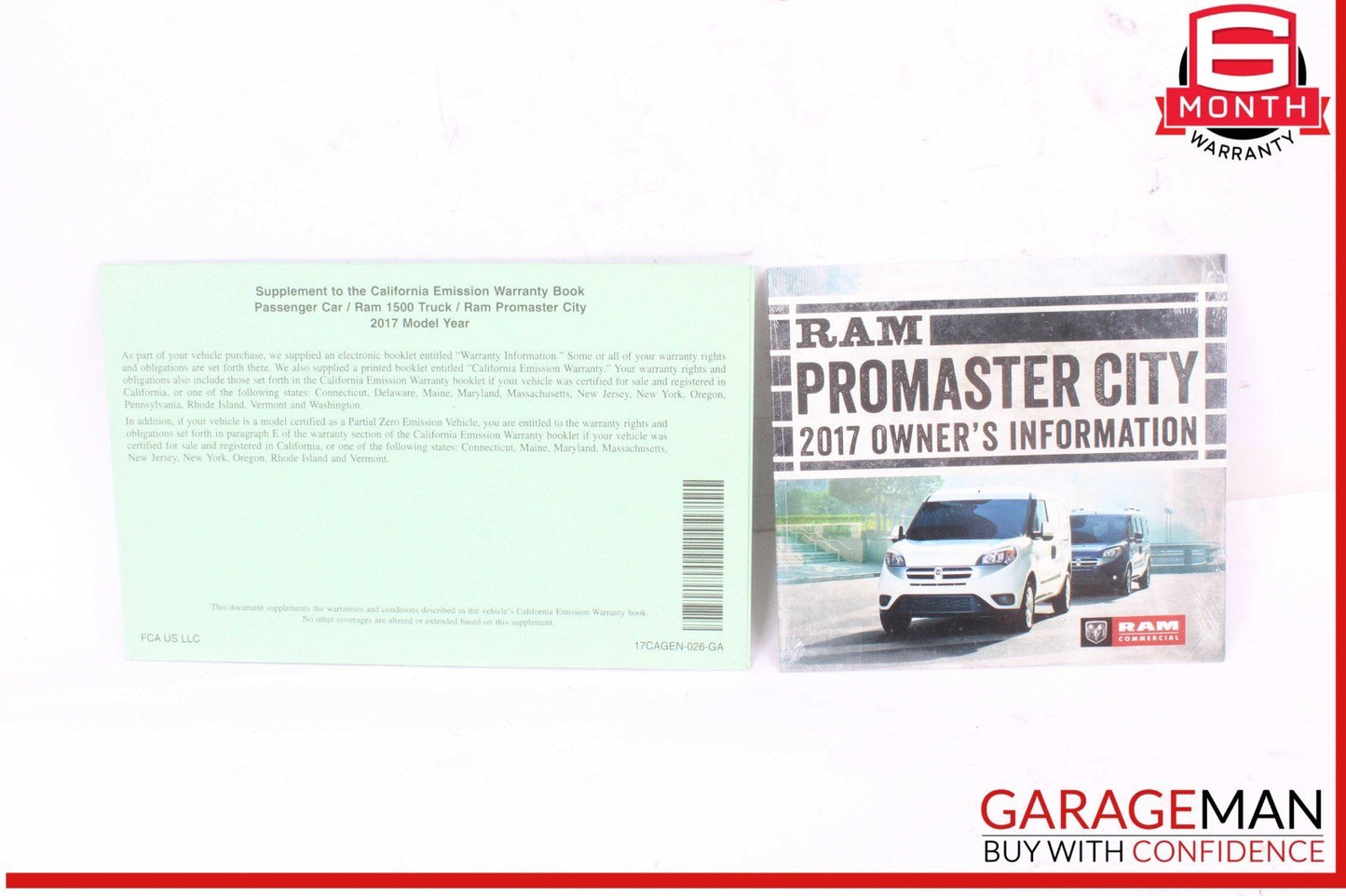 17 RAM Promaster City Owner Owner's Manual Case OEM