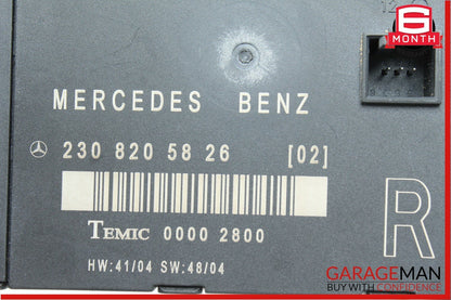 03-12 Mercedes R230 SL500 SL550 Front Right Passenger Side Door Control Module