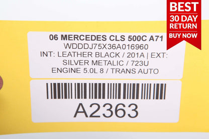 06-11 Mercedes W219 CLS500 Front Right Side Door Computer Control Module A71 OEM