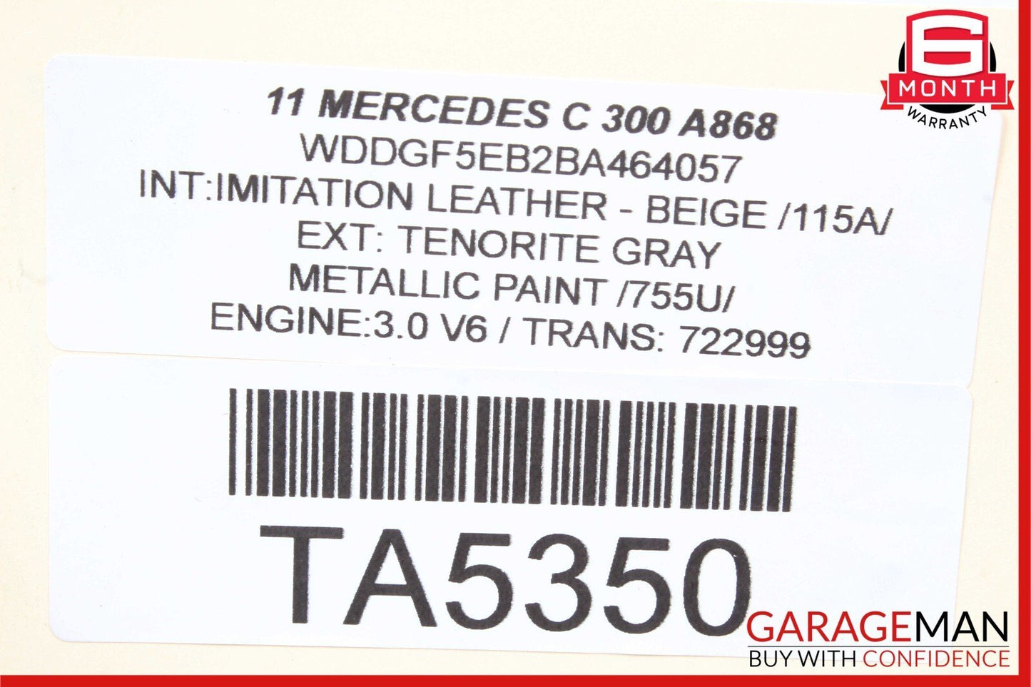 08-14 Mercedes W204 C300 Rear Left & Right Shock Absorber Coil Spring Set OEM