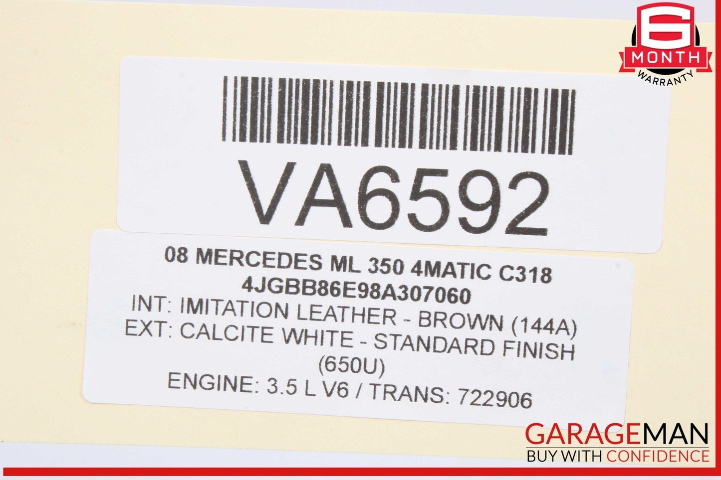 06-12 Mercedes W164 ML350 4MATIC Rear Left or Right Side Shock Strut Absorber