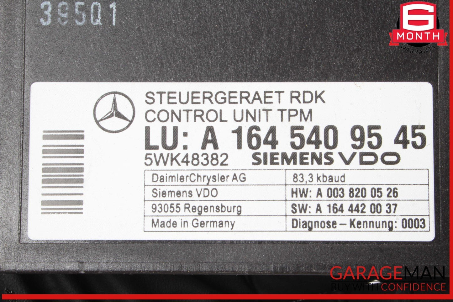 06-13 Mercedes R230 SL500 R350 E350 TPMS Tire Pressure Control Module Unit OEM