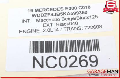17-19 Mercedes W213 E300 Panoramic Sun Roof Sunroof Moon Roof Moonroof Motor OEM