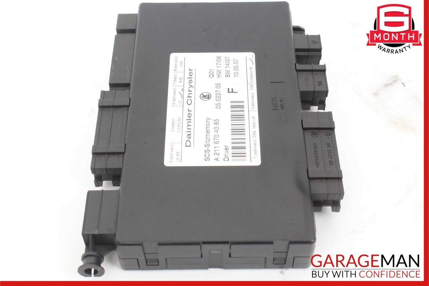 03-12 Mercedes W221 S550 GL350 SLK350 GL550 Seat Control Module Left Side OEM