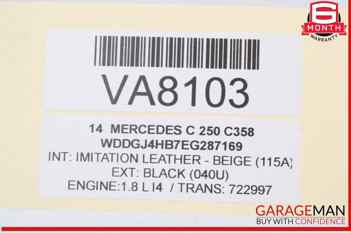 08-20 Mercedes W204 C250 SL400 Trunk Lid Latch Lock 2047500261 OEM