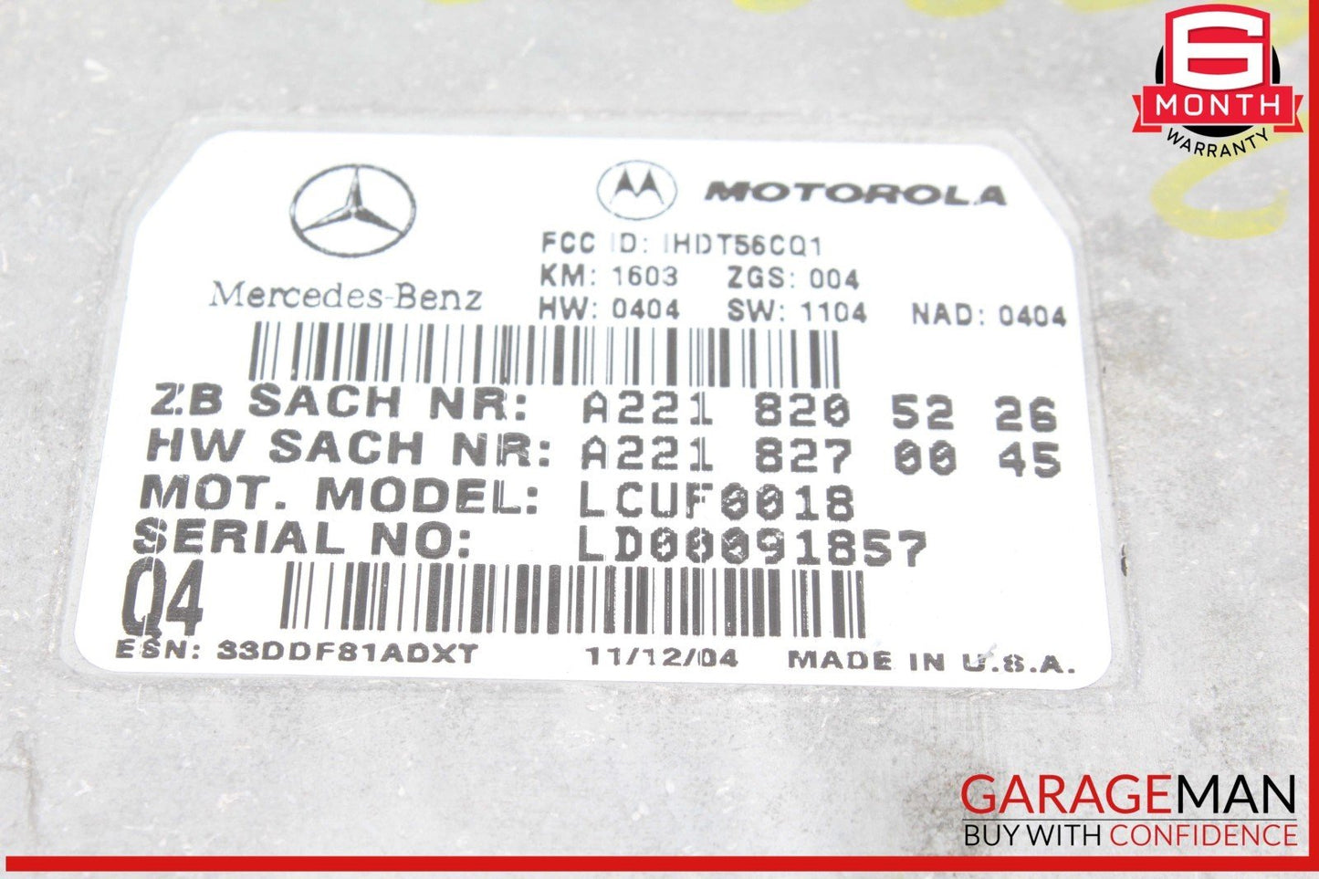 06-13 Mercedes W219 CLS500 ML350 R350 Voice Communication Control Module OEM