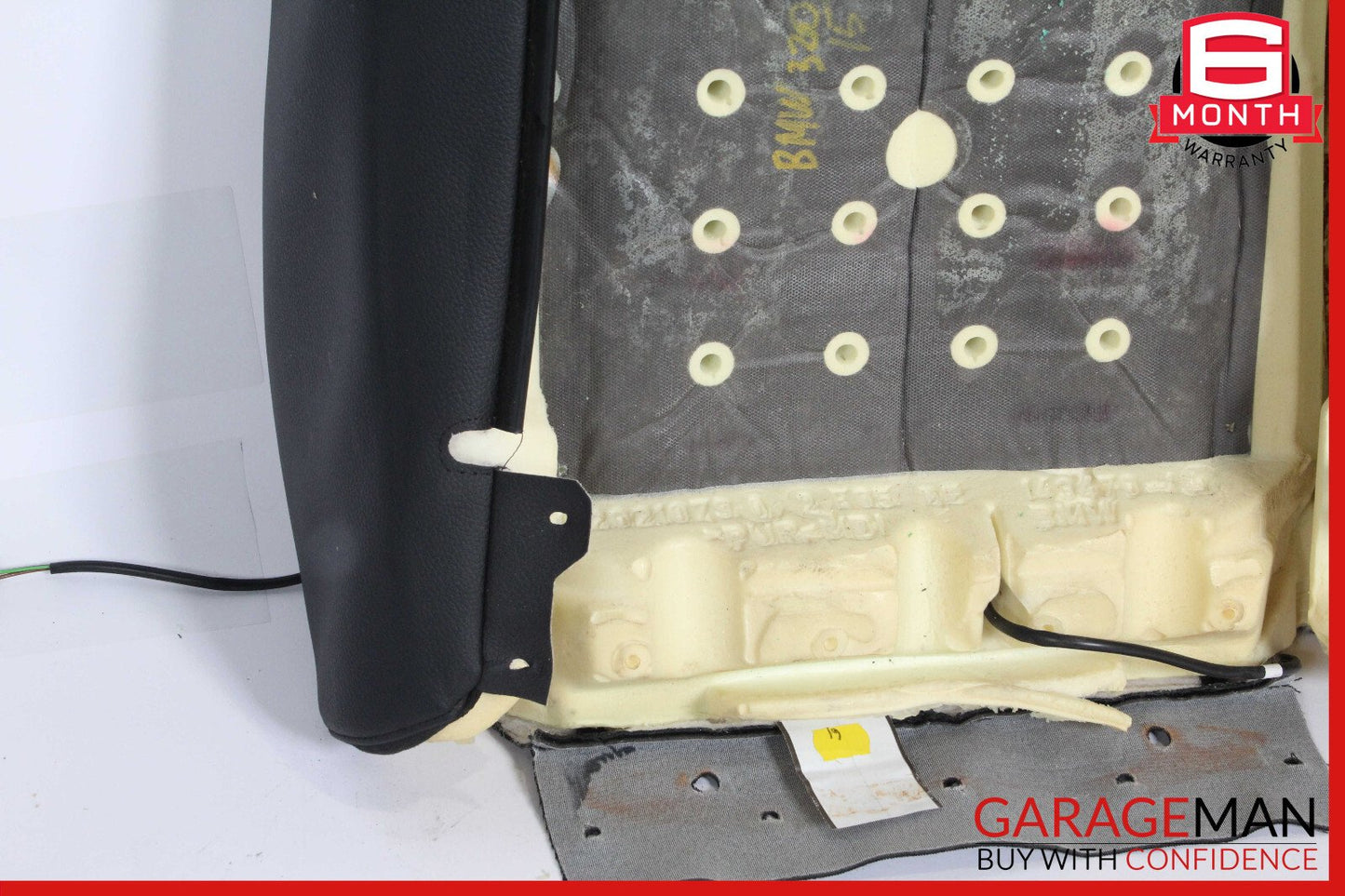 12-18 BMW F30 320i Front Left Top Upper Seat Cushion Black OEM