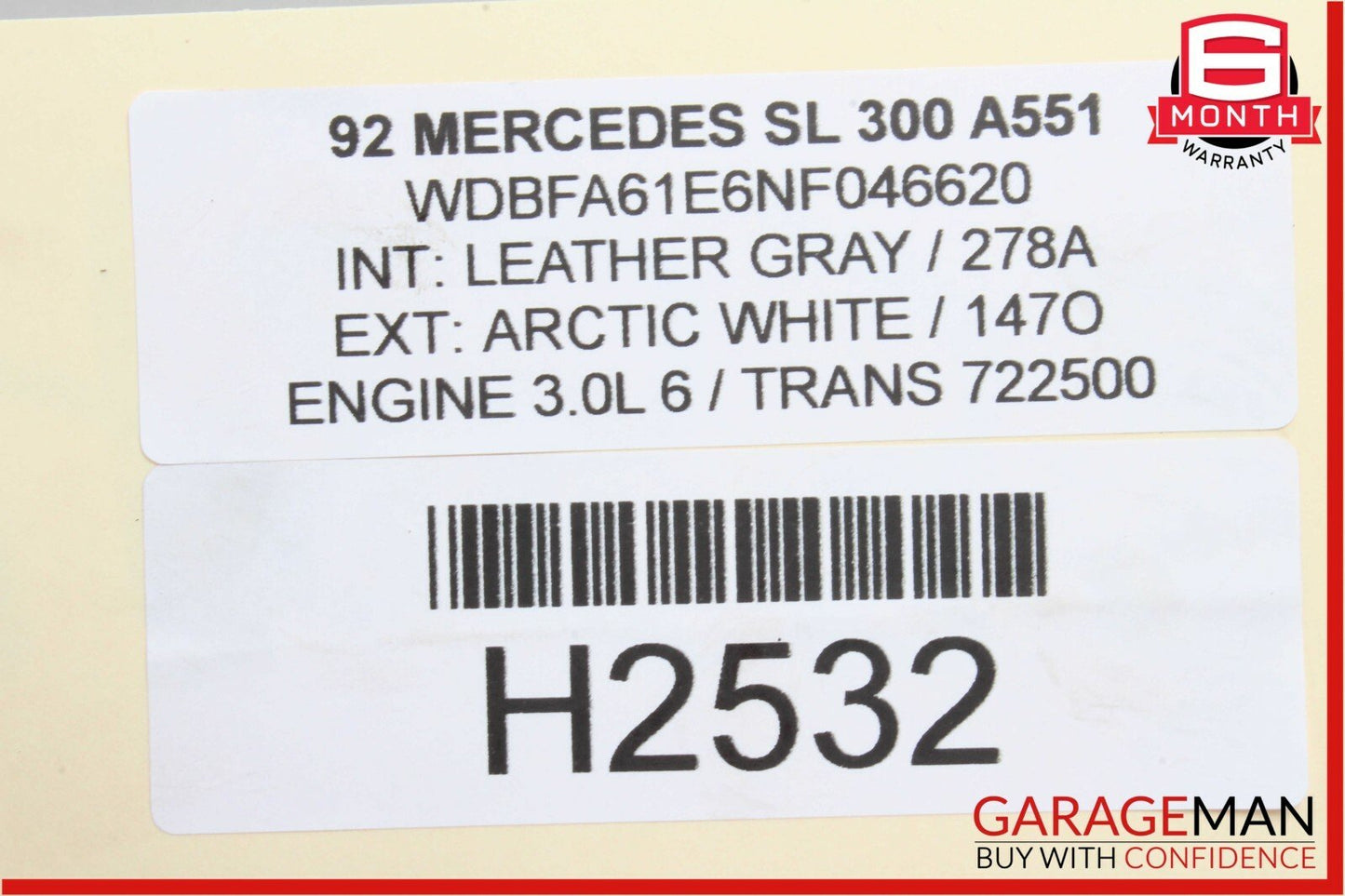 90-02 Mercedes R129 300SL SL500 Front Right or Left Seat Headrest Adjust Motor