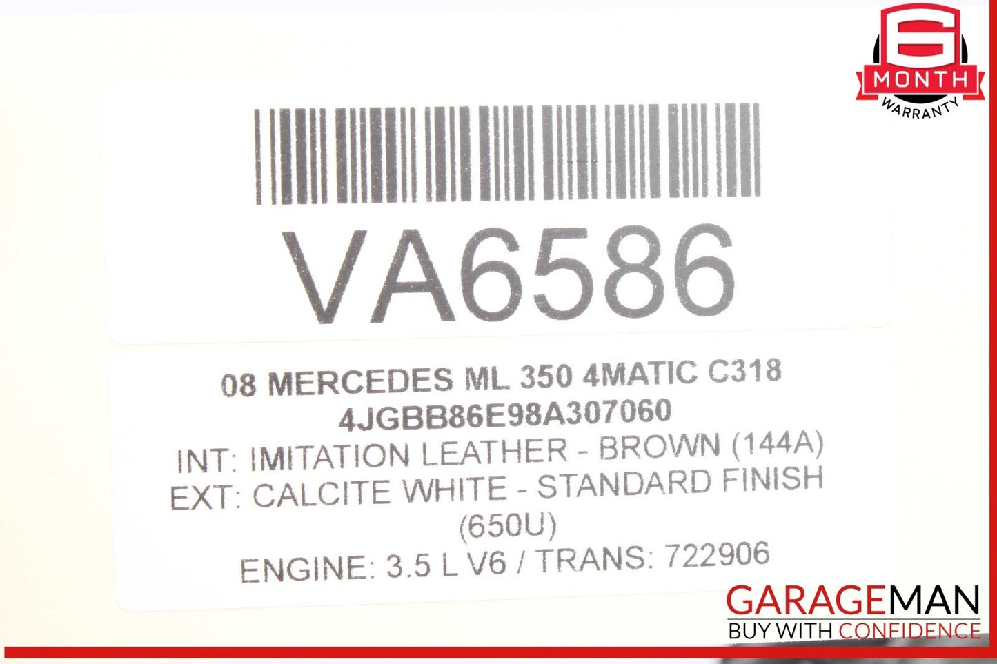 05-15 Mercedes W164 ML350 4MATIC C230 Engine Motor Air Valve 0021408360 OEM