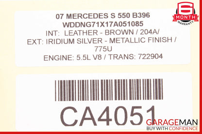 07-13 Mercedes W221 S550 CL550 Rear View Backup Camera Control Module Unit OEM