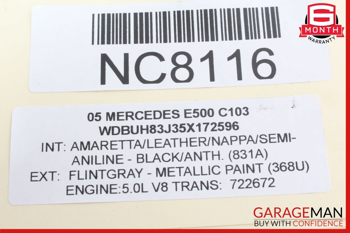 03-11 Mercedes W211 E500 SL500 Rear Right Side Upper Lateral Control Arm OEM
