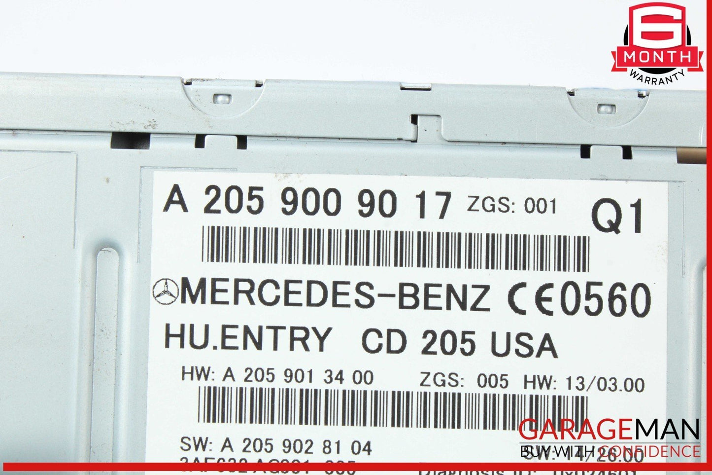 15-18 Mercedes W205 C300 C350e AM/FM CD Player Radio Receiver Module OEM