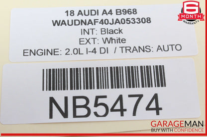 17-19 Audi A4 Quattro Front Upper Windshield Lane Assist Camera 8W0907217C OEM