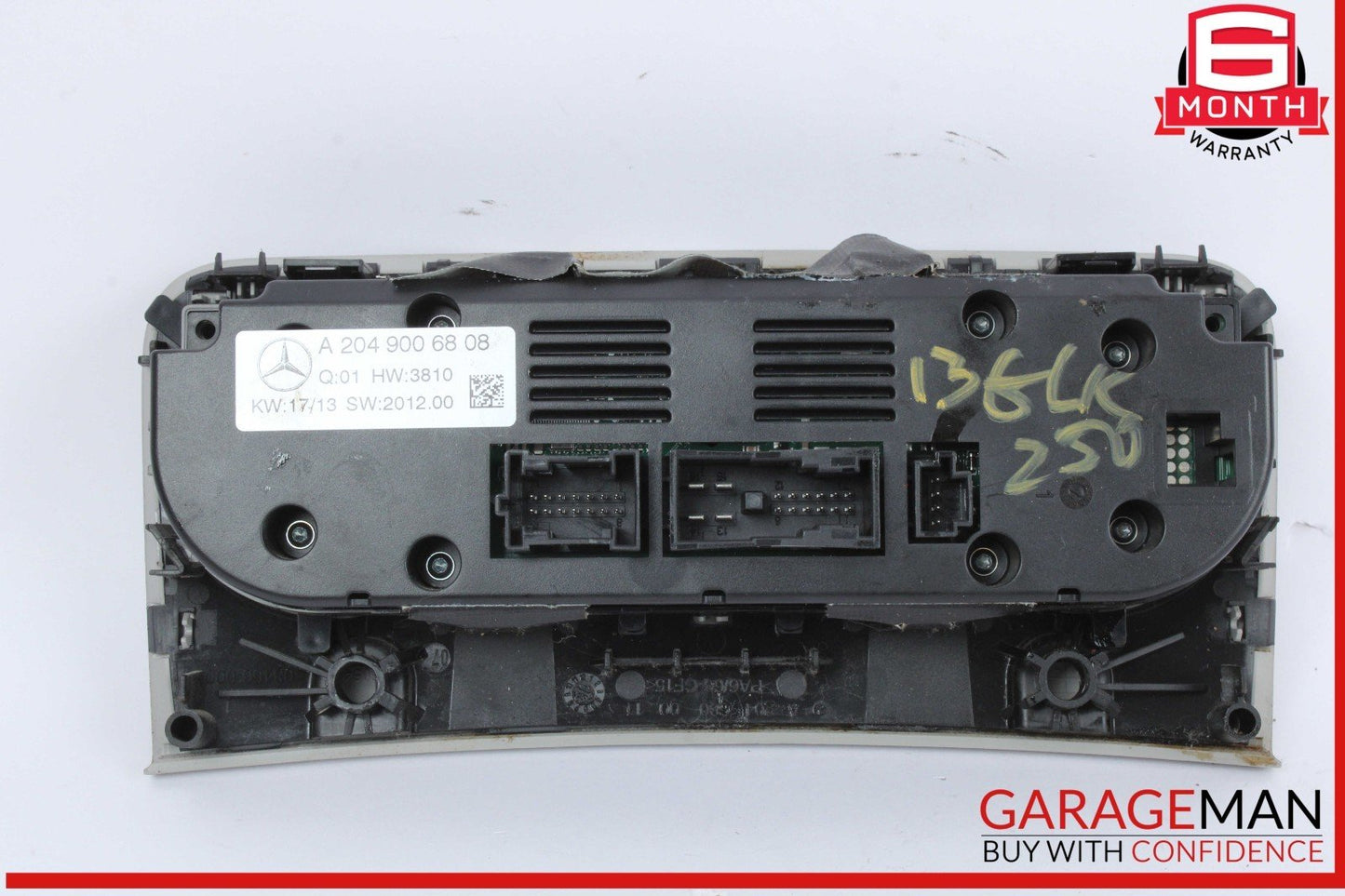 12-14 Mercedes X204 GLK250 C300 AC A/C Heater Climate Control w/ Trim OEM