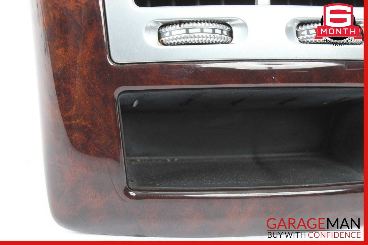 07-13 Mercedes S550 S600 Rear Center Console AC A/C Air Vent Trim Assembly Wood