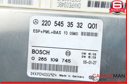 03-06 Mercedes W220 S430 ABS PML Control Electronic Stability Unit ESP OEM