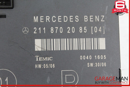 03-09 Mercedes W211 E350 E550 Front Right Passenger Door Control Module OEM