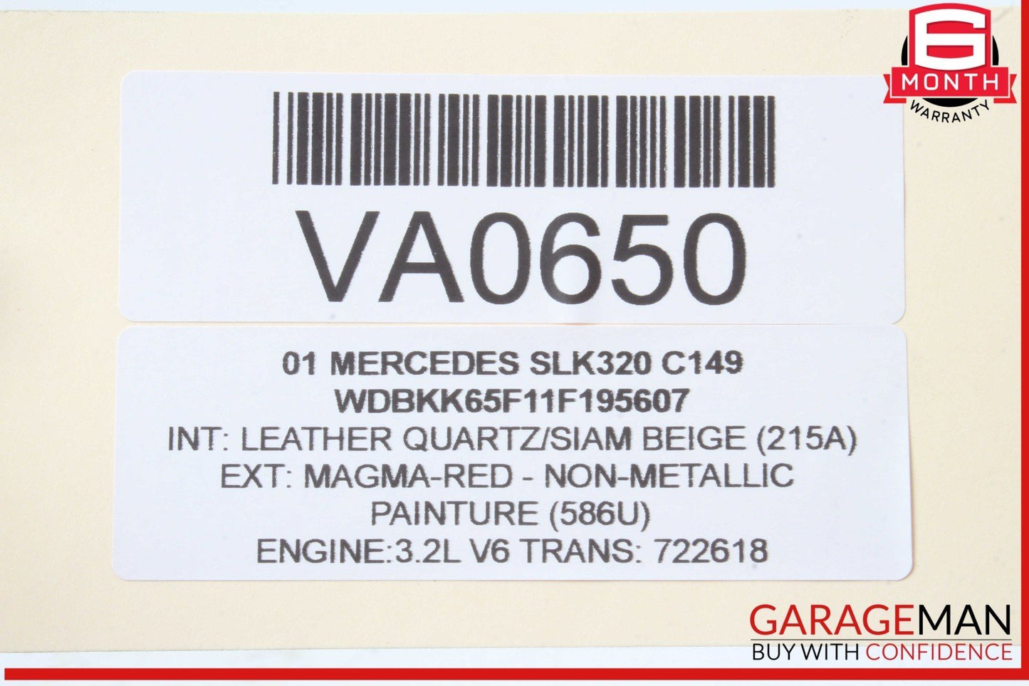 97-04 Mercedes R170 SLK320 C230 Aux Auxiliary Coolant Water Pump 0018351364 OEM