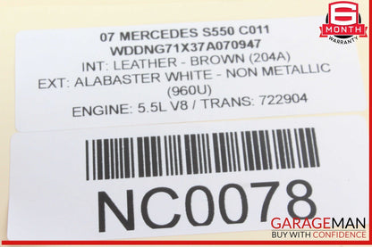 07-14 Mercedes W221 S550 CL550 Electronic Parking Button Switch 2215401445 OEM