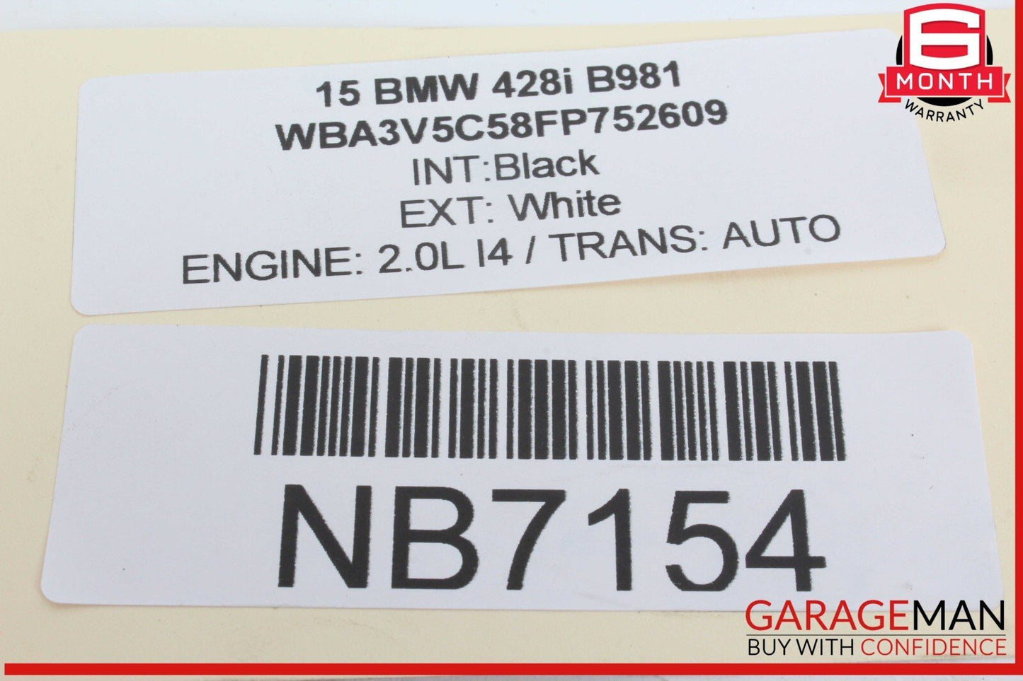 14-16 BMW 428i Rear Right or Left Side Upper Rearward Track Bar Control Arm OEM