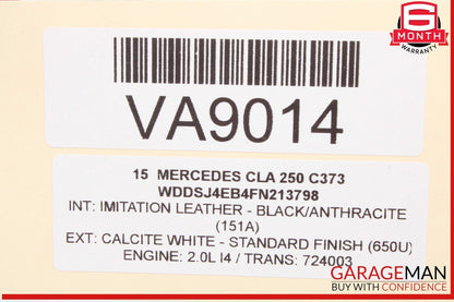 14-19 Mercedes W117 CLA250 Radiator Coolant Overflow Expansion Tank 2465000049