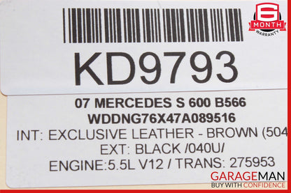 07-14 Mercedes W221 S550 CL550 Trunk Handle Keyless Go Switch 2218209510 OEM