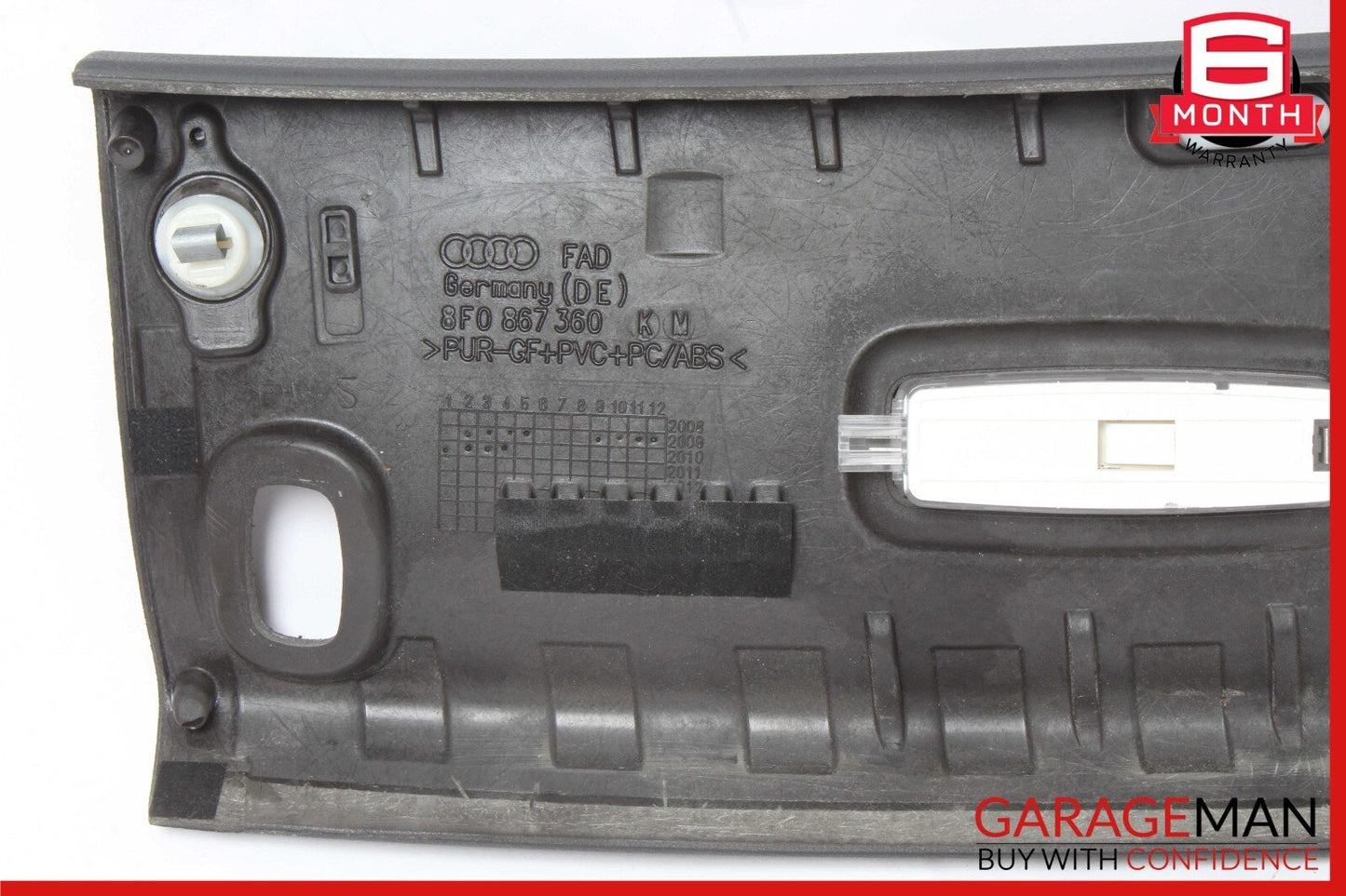 10-17 Audi S5 A5 Convertible Windshield Header Trim Panel 8F0867360M OEM
