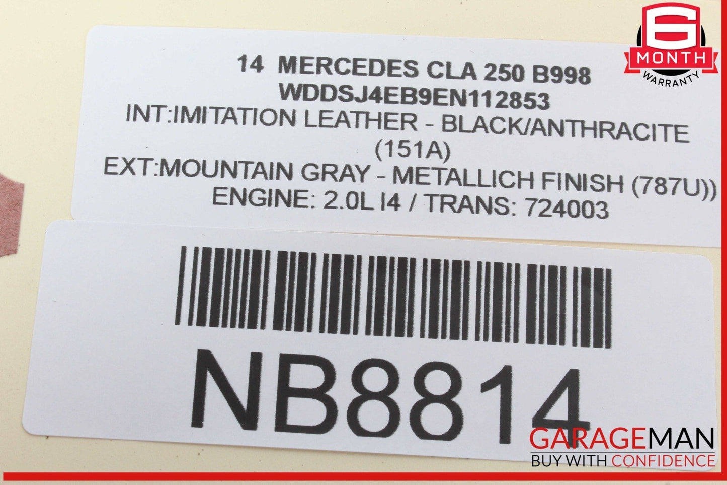 14-19 Mercedes W117 CLA250 Front Left Driver Side Door Lock Latch Actuator OEM