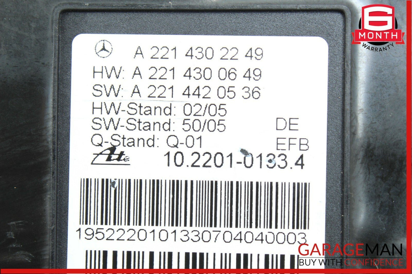 07-13 Mercedes W221 S350 S550 CL550 Emergency Electric Parking Brake Actuator