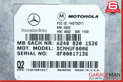 00-06 Mercedes W220 S55 AMG SL500 Voice Command Control Module 2408201526 OEM