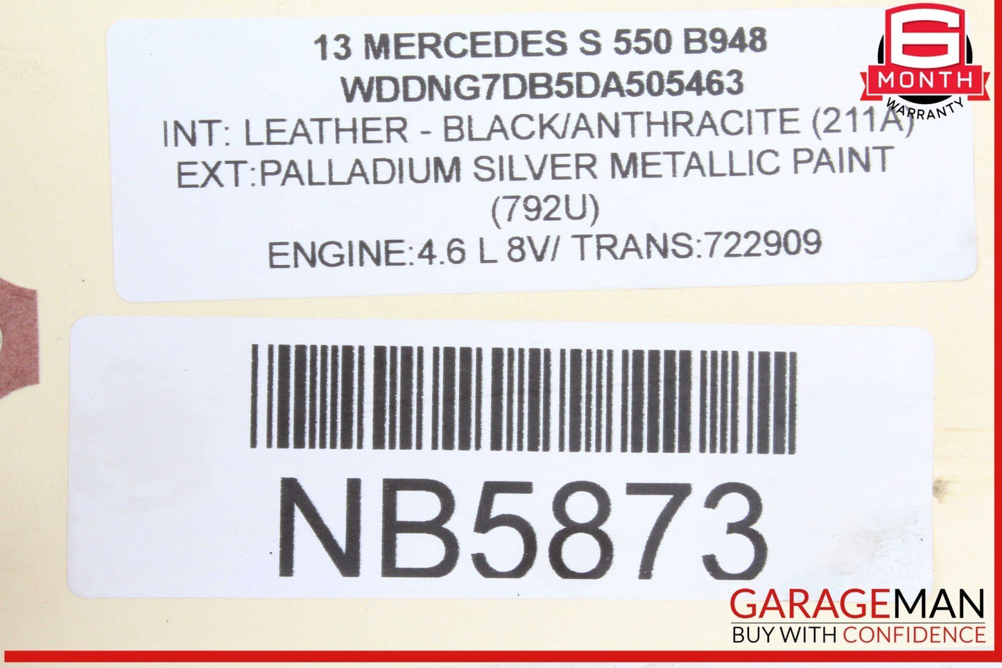 11-20 Mercedes W221 S550 CL550 CLS63 AMG Engine Motor Vacuum Pump