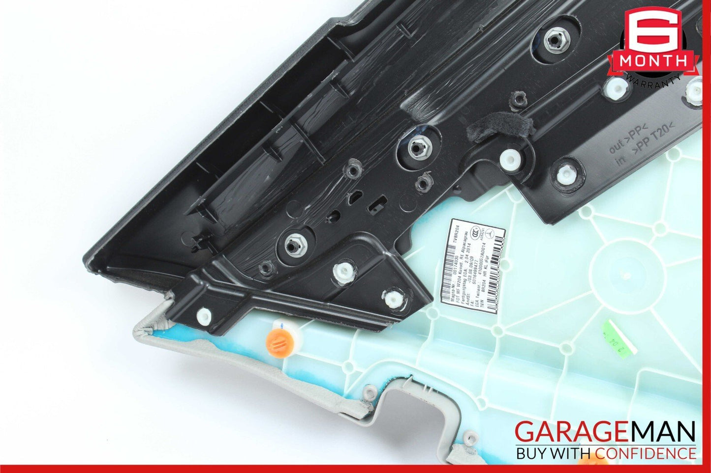 08-14 Mercedes W204 C250 Sedan Rear Right Interior Door Panel Cover Black Grey
