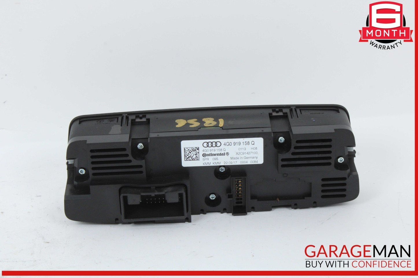 12-18 Audi S6 A7 Rear AC A/C Air Conditioning Temperature Climate Control Panel
